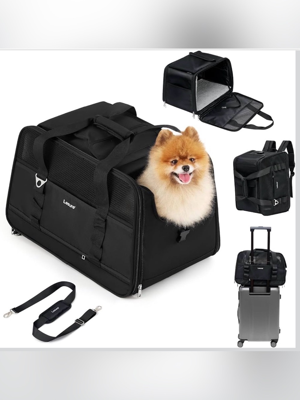Lesure TSA Airline Approved Cat Carrier-2 in 1 Soft-Sided Pet Carrier Backpack. - Picture 2 of 11